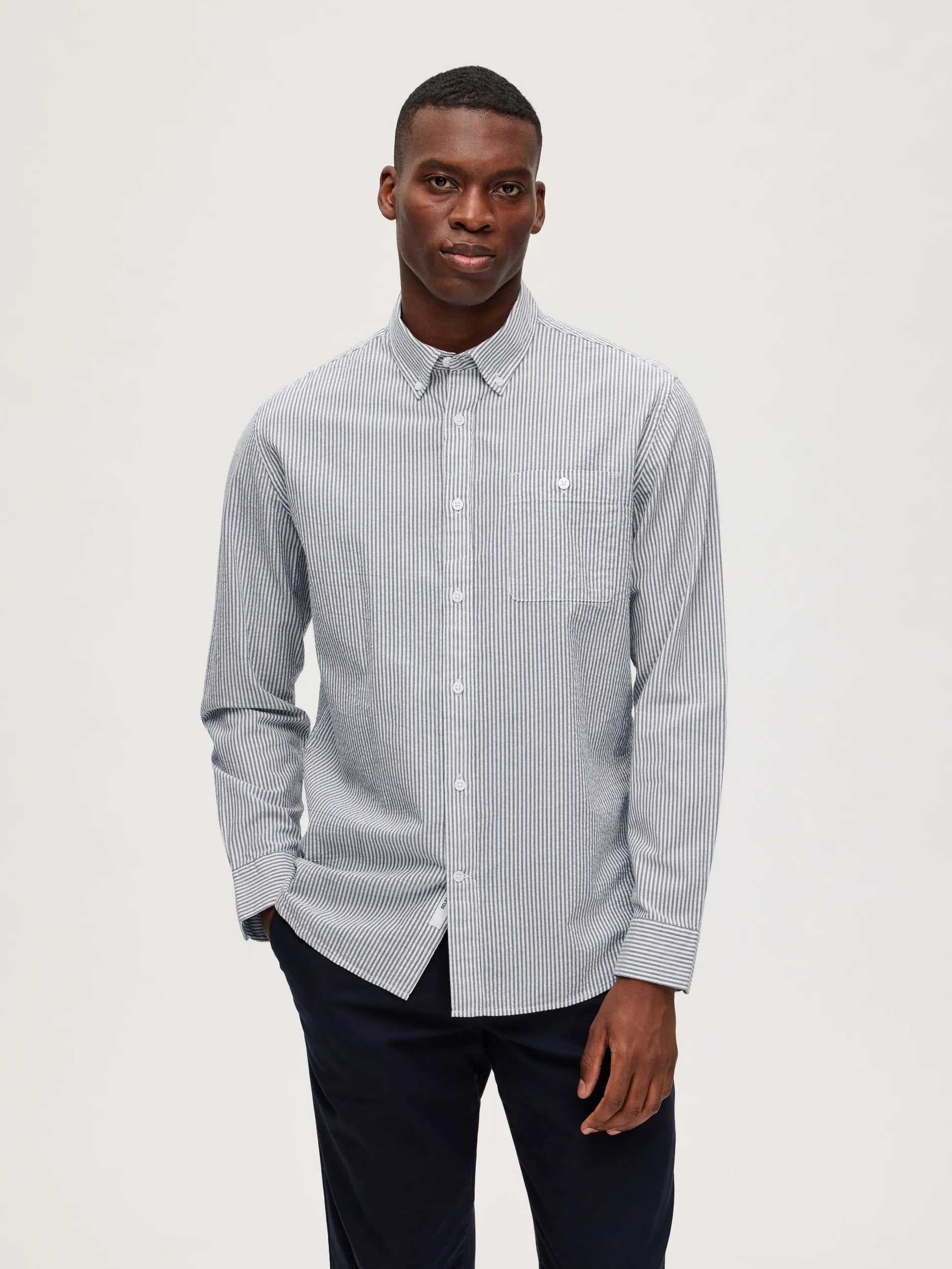 Greil Seersucker Shirt sold by Plenty