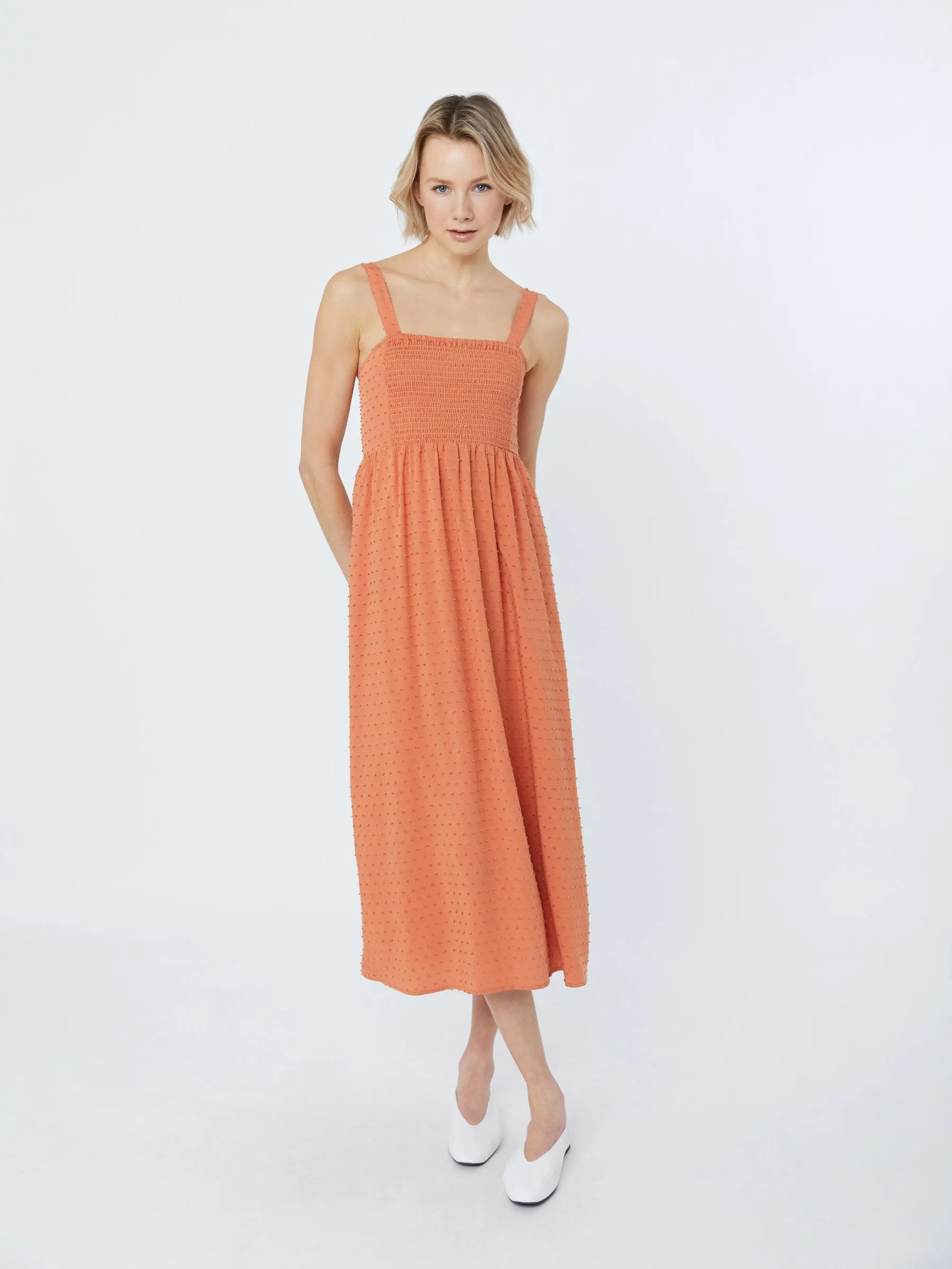 Swiss Dot Tonia Smocked Dress sold by Plenty