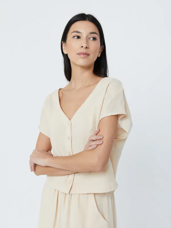 Cotton Check Leyla Blouse sold by Plenty