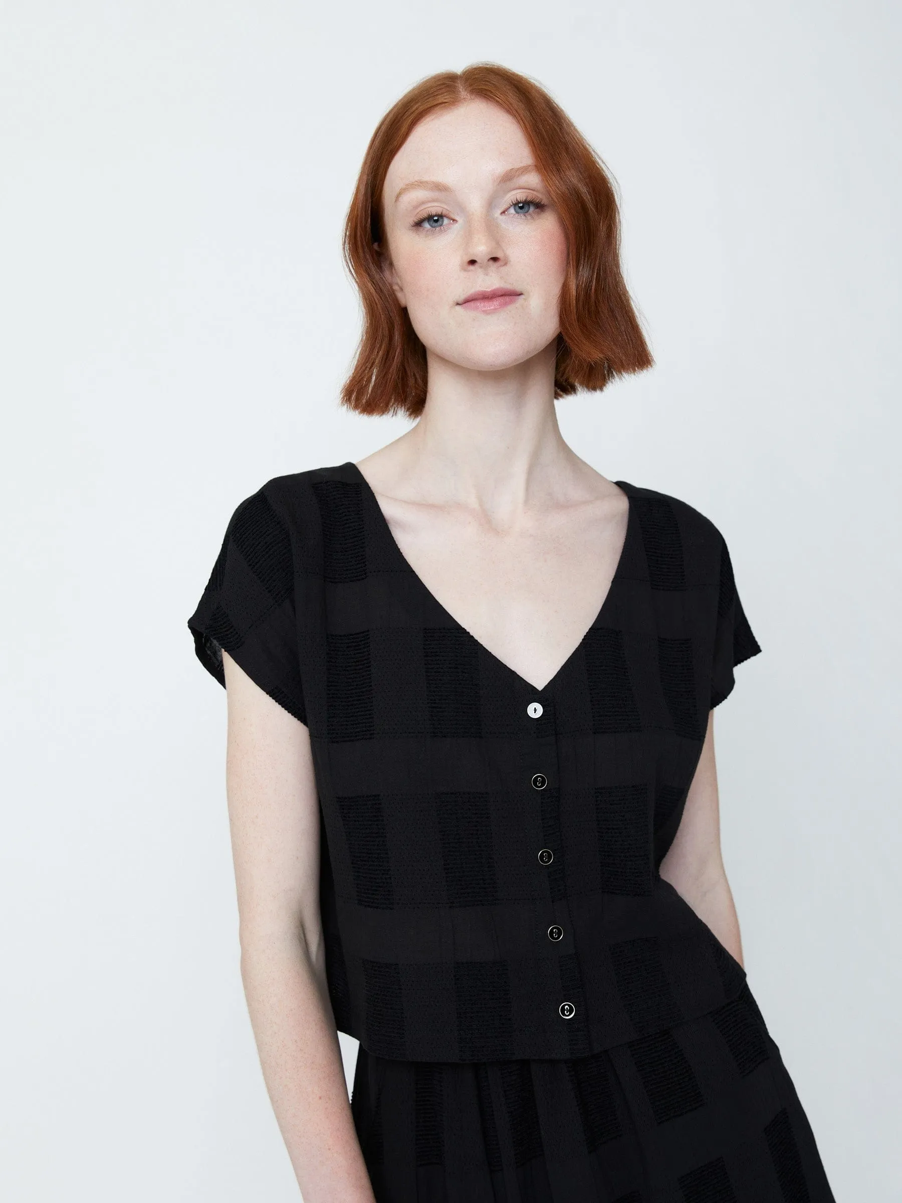 Cotton Check Leyla Blouse sold by Plenty product image thumbnail 2