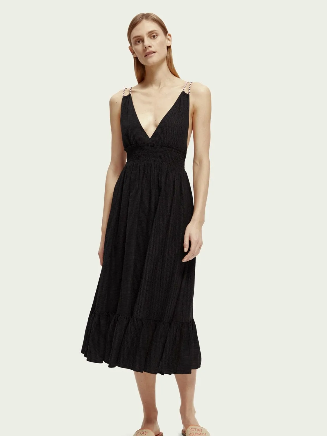 Smock Waistband Midi Dress sold by Plenty