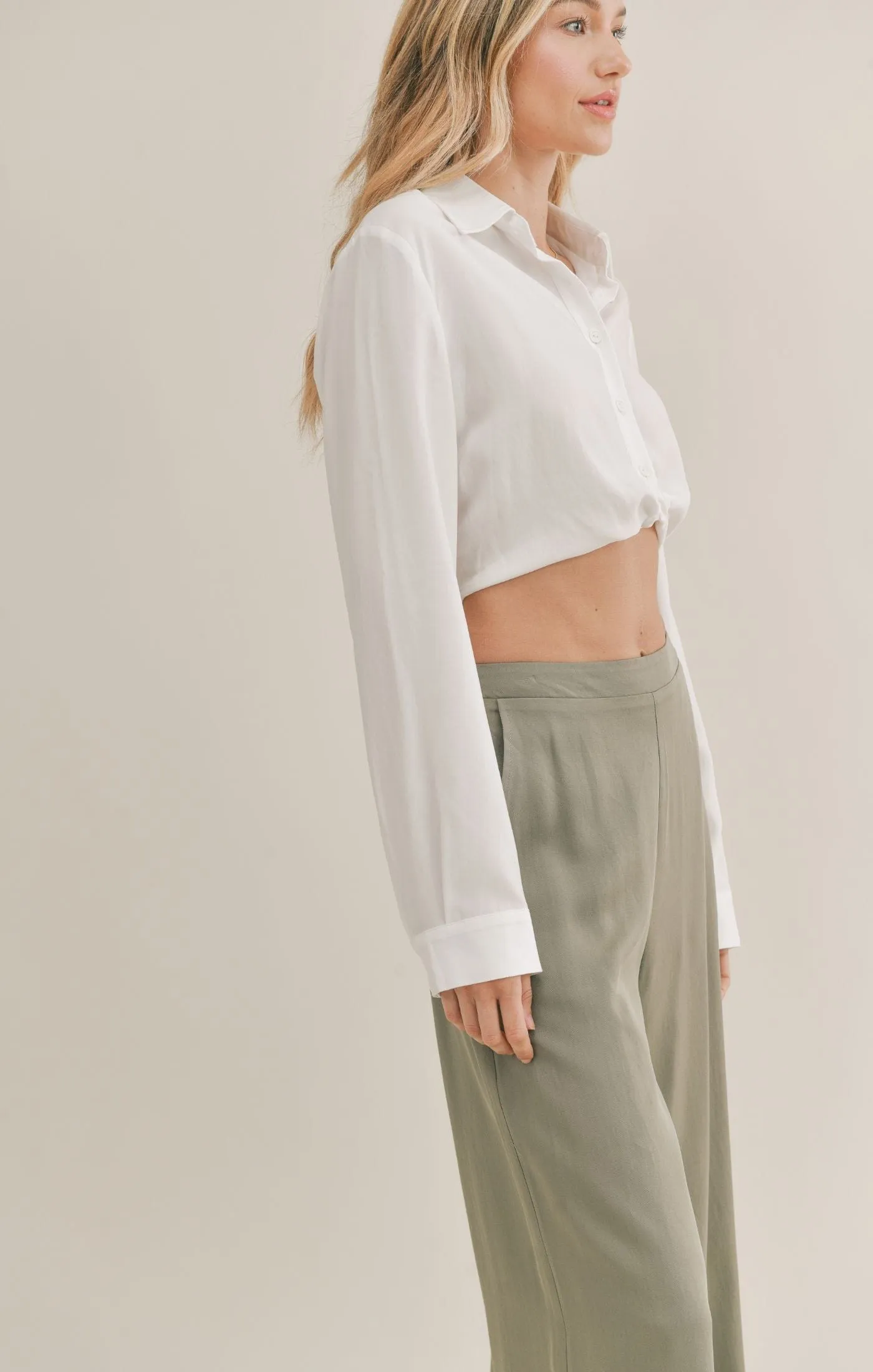 Elisha Button Down Crop Top sold by Plenty product image thumbnail 5