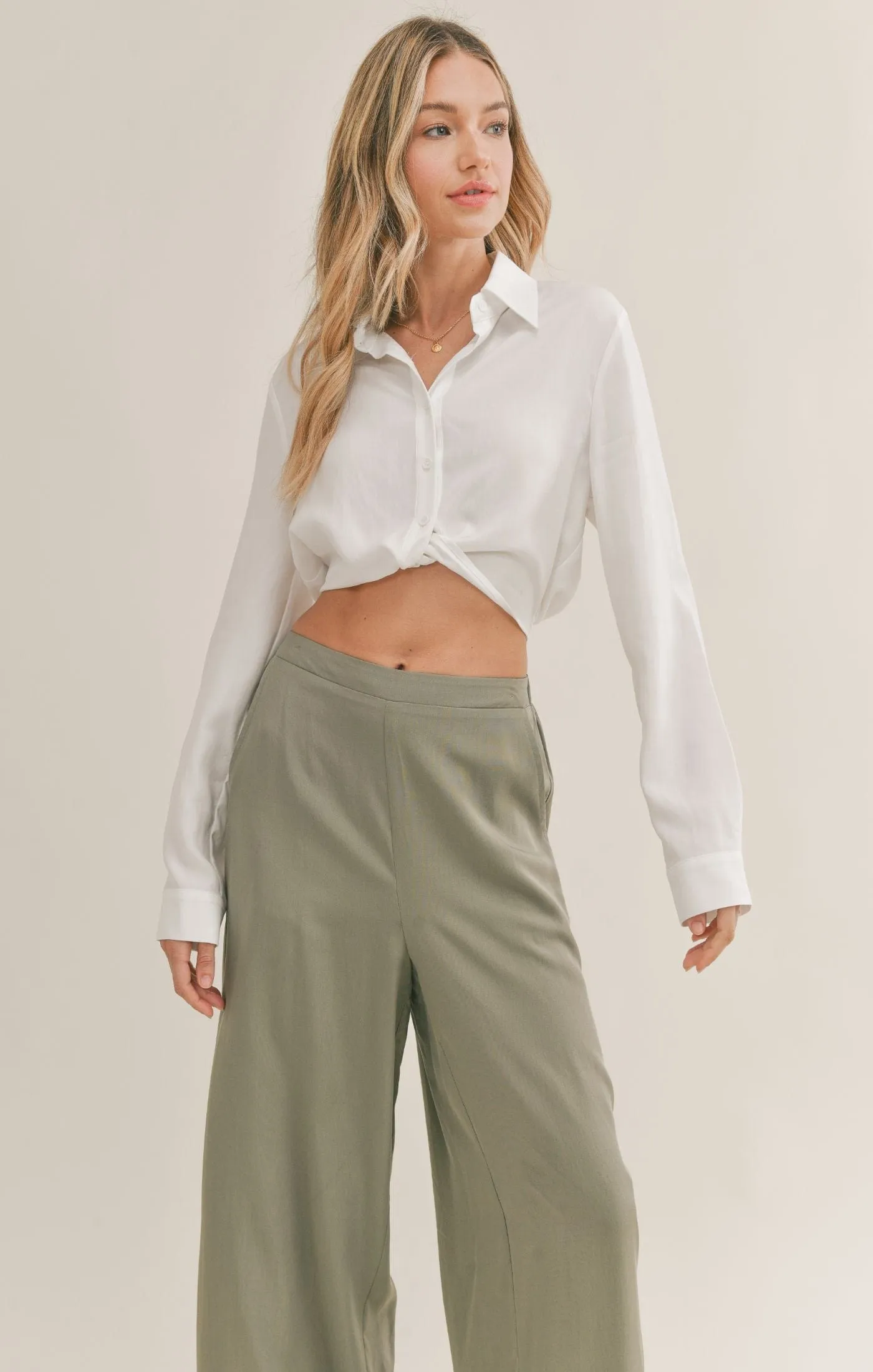 Elisha Button Down Crop Top sold by Plenty product image thumbnail 3
