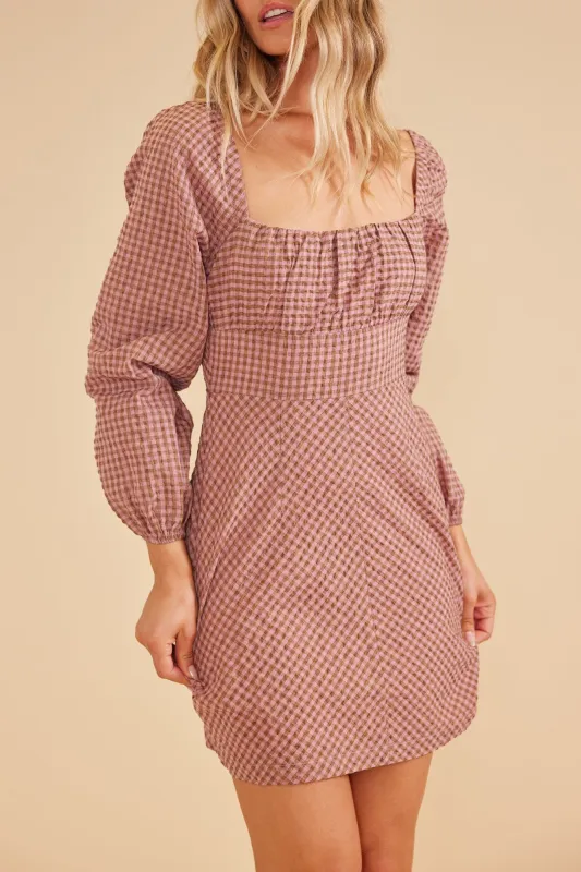 Audie Check Mini Dress sold by Plenty