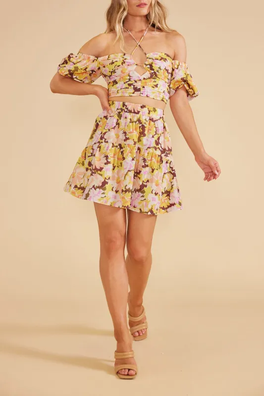 Zoey Floral Crop Top sold by Plenty