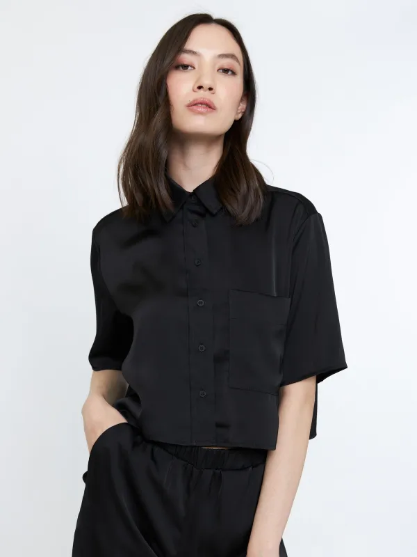 Satin Boxy Shirt sold by Plenty