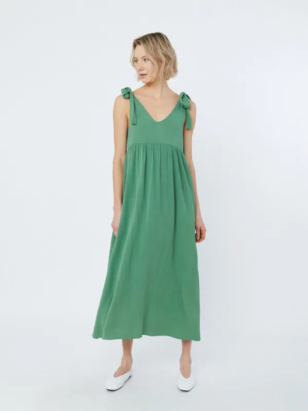 Mabel Shoulder Tie Maxi Dress sold by Plenty