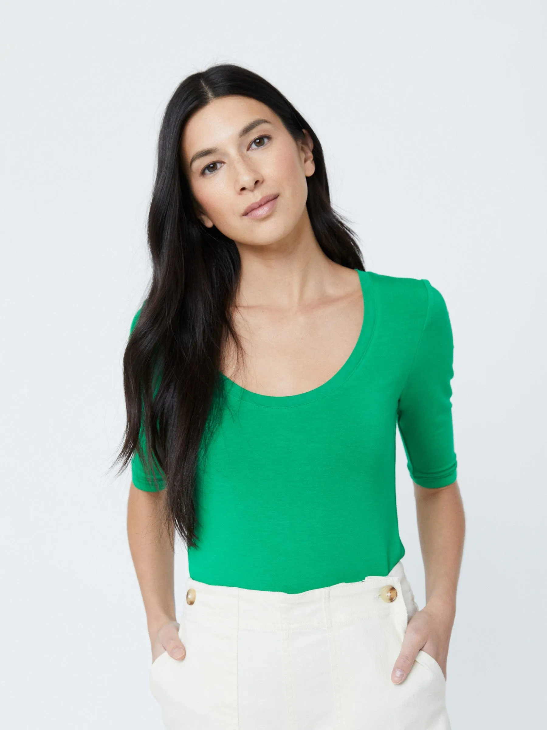 Sherwood Scoop Neck Top sold by Plenty