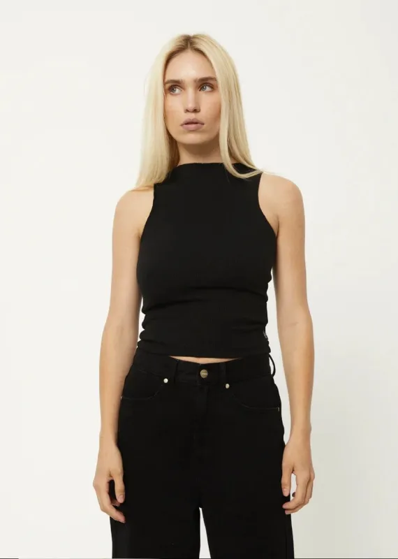 Peony Hemp Rib High Neck Tank sold by Plenty