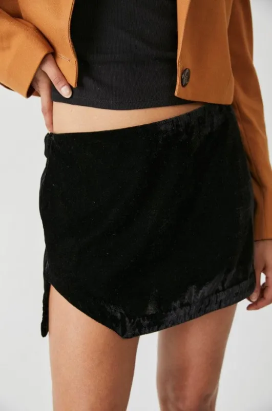 Annalise Velvet Mini Skirt sold by Plenty