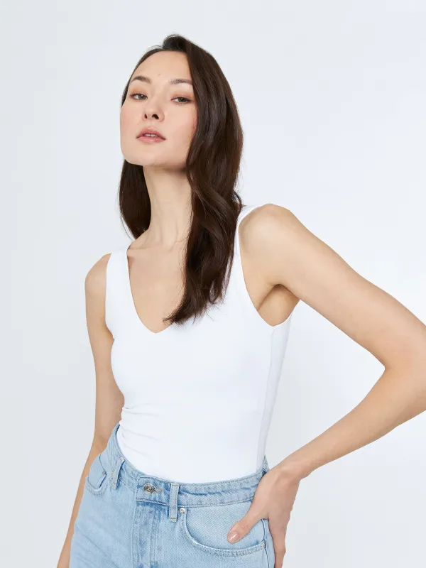 Valentina V Neck Bodysuit sold by Plenty