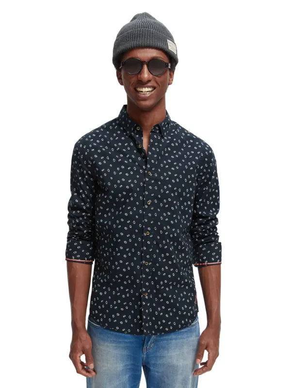 Slim Print Poplin Shirt sold by Plenty