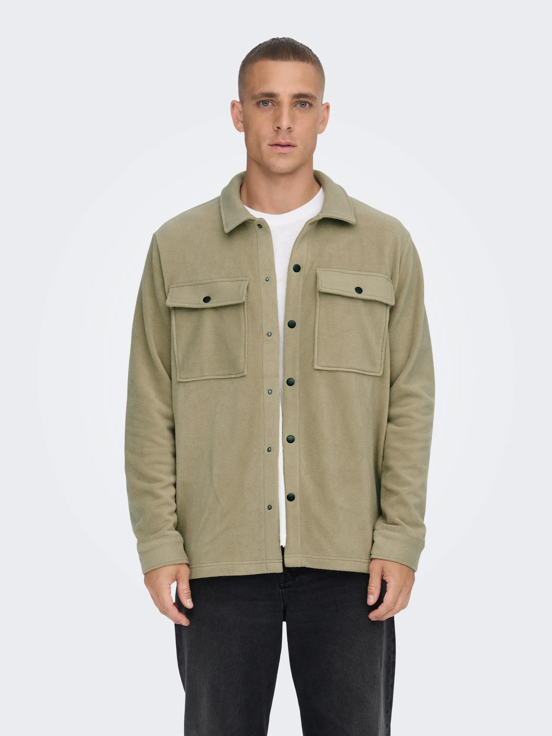 Nikolai Fleece Overshirt sold by Plenty