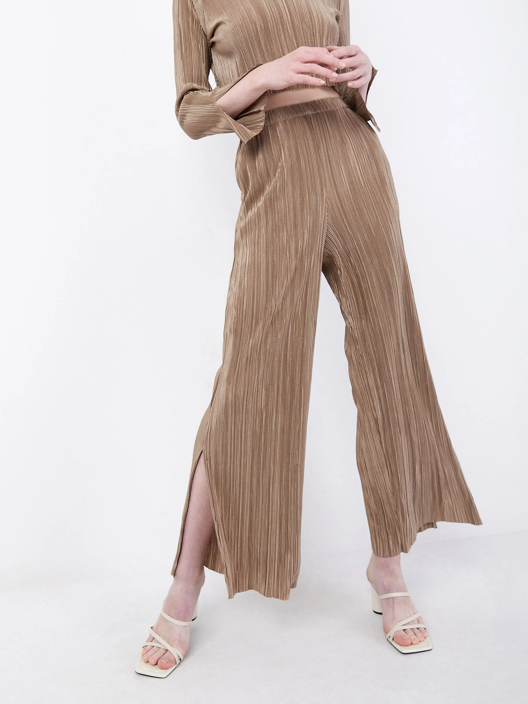 Satin Ambre Wide Pants sold by Plenty