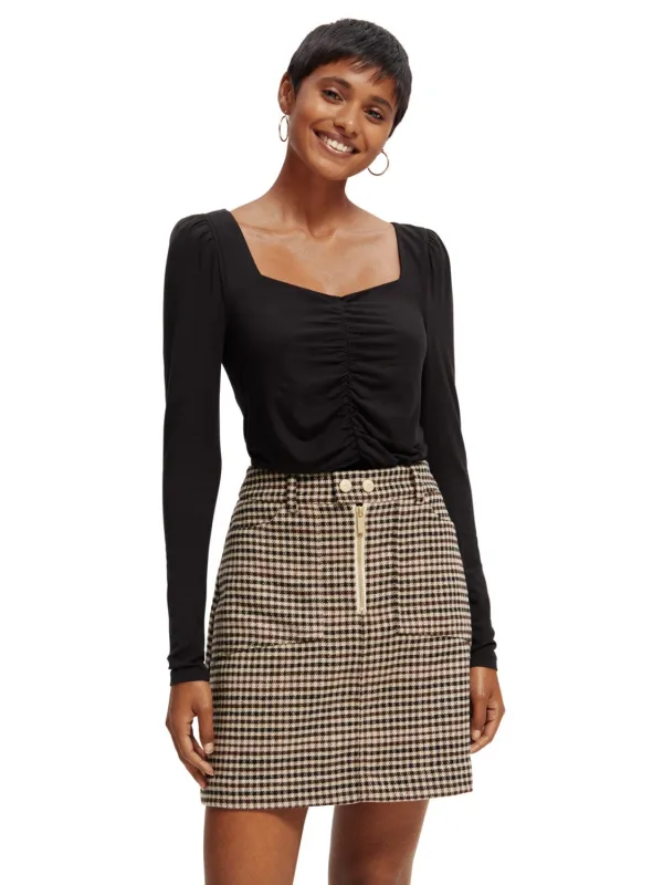 Gathered Front Sleeve Top sold by Plenty