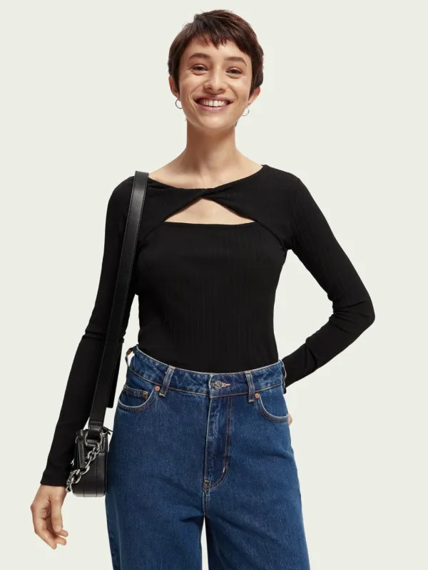 Twist Neck Slim-Fit Top sold by Plenty