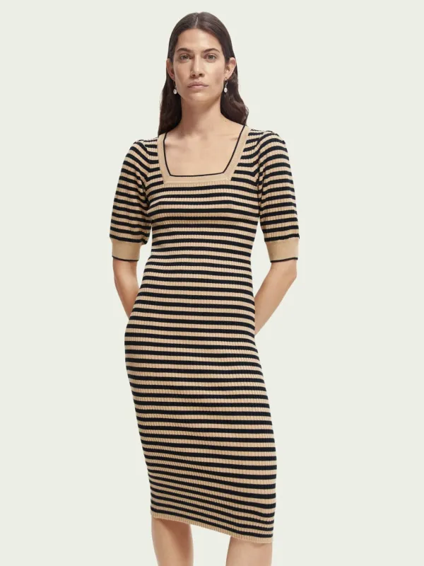 Short Sleeved Rib Knit Dress sold by Plenty