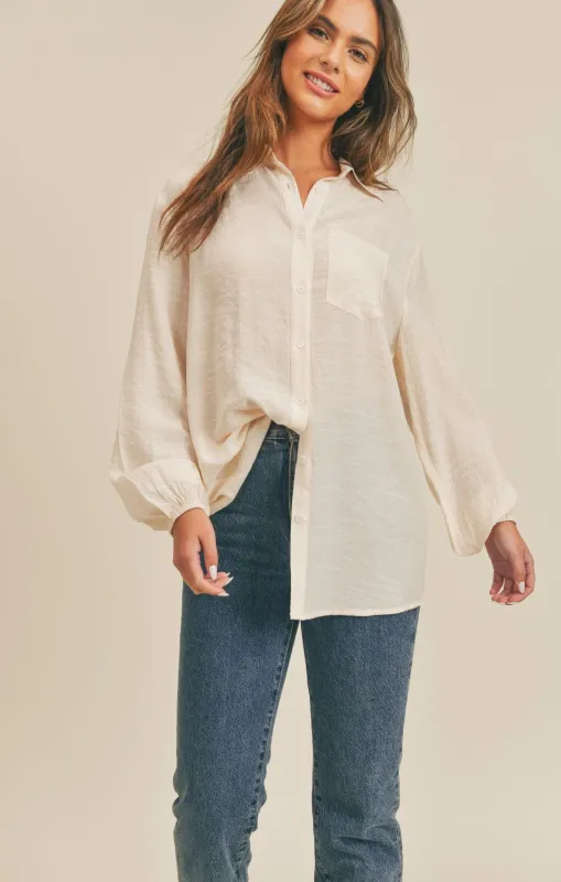 Little Lies Button down sold by Plenty