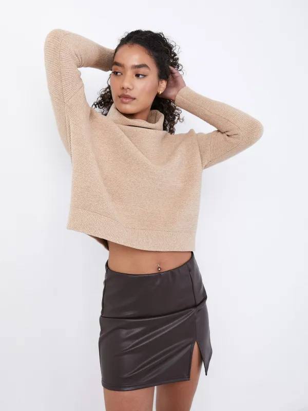 Mara Vegan Leather Mini Skirt sold by Plenty