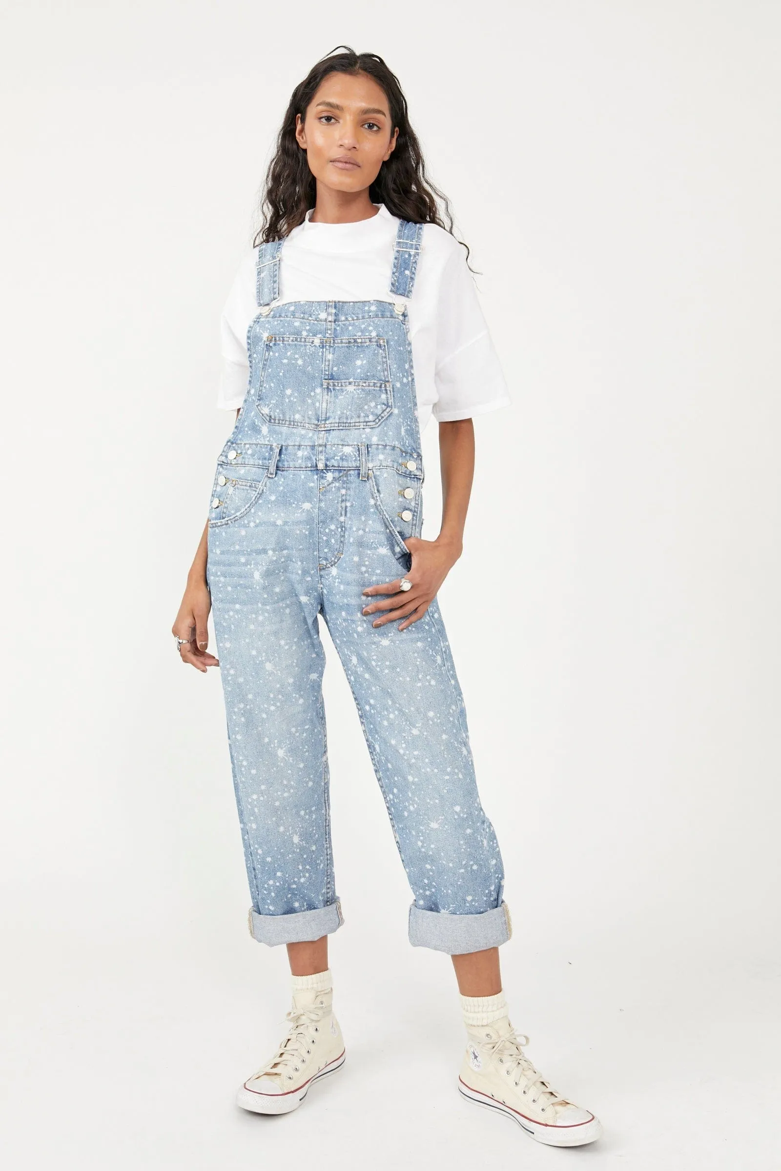 Ziggy Splatter Denim Overall sold by Plenty