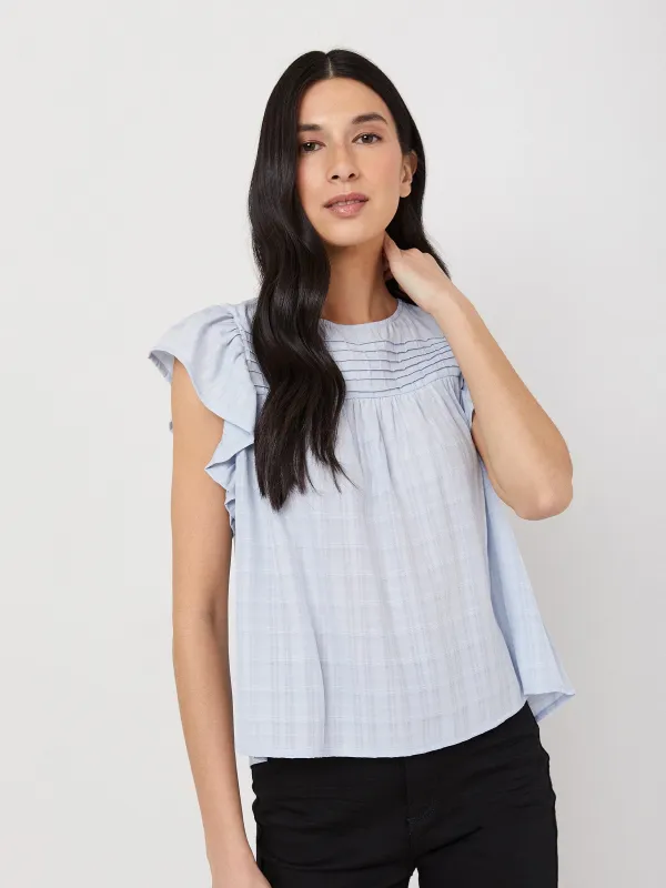 Mist Ruffle Blouse sold by Plenty