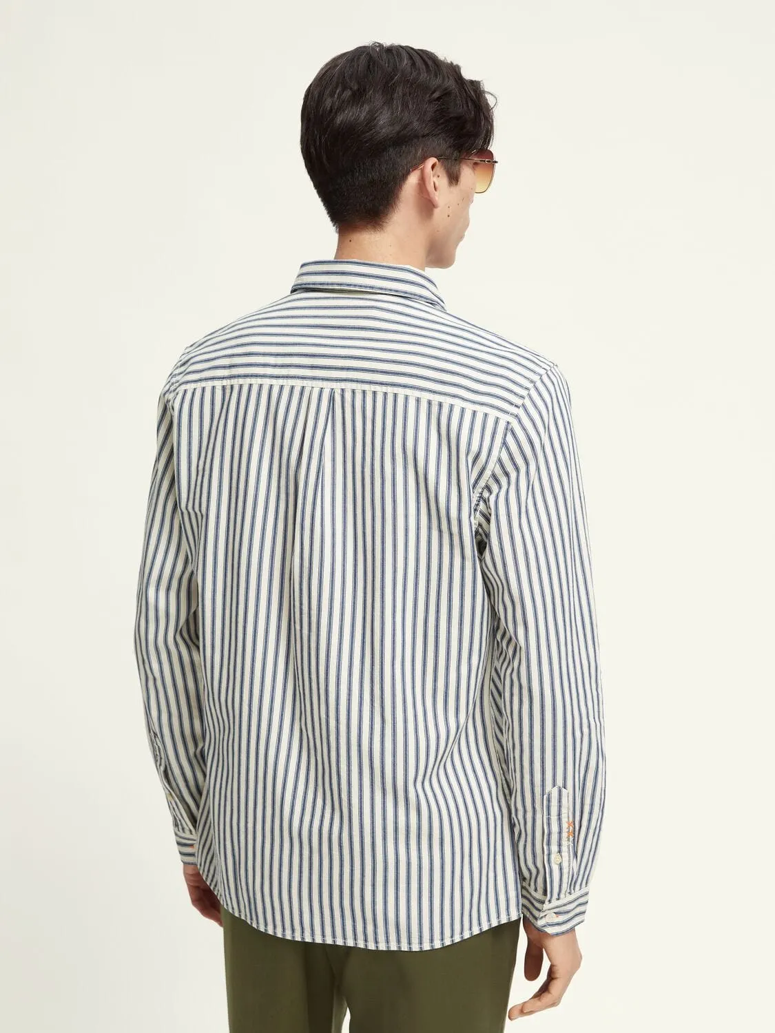 Indigo Stripe 2 Pocket Work Shirt sold by Plenty product image thumbnail 3