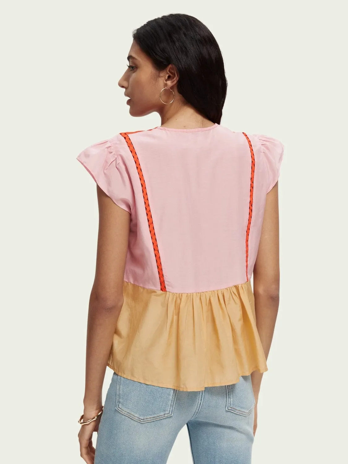 Colour Block Silk Blend Top sold by Plenty product image thumbnail 3