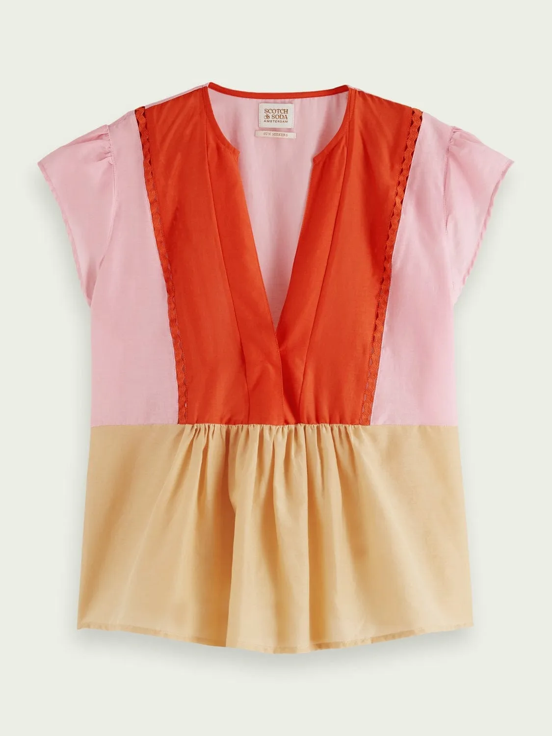 Colour Block Silk Blend Top sold by Plenty product image thumbnail 5