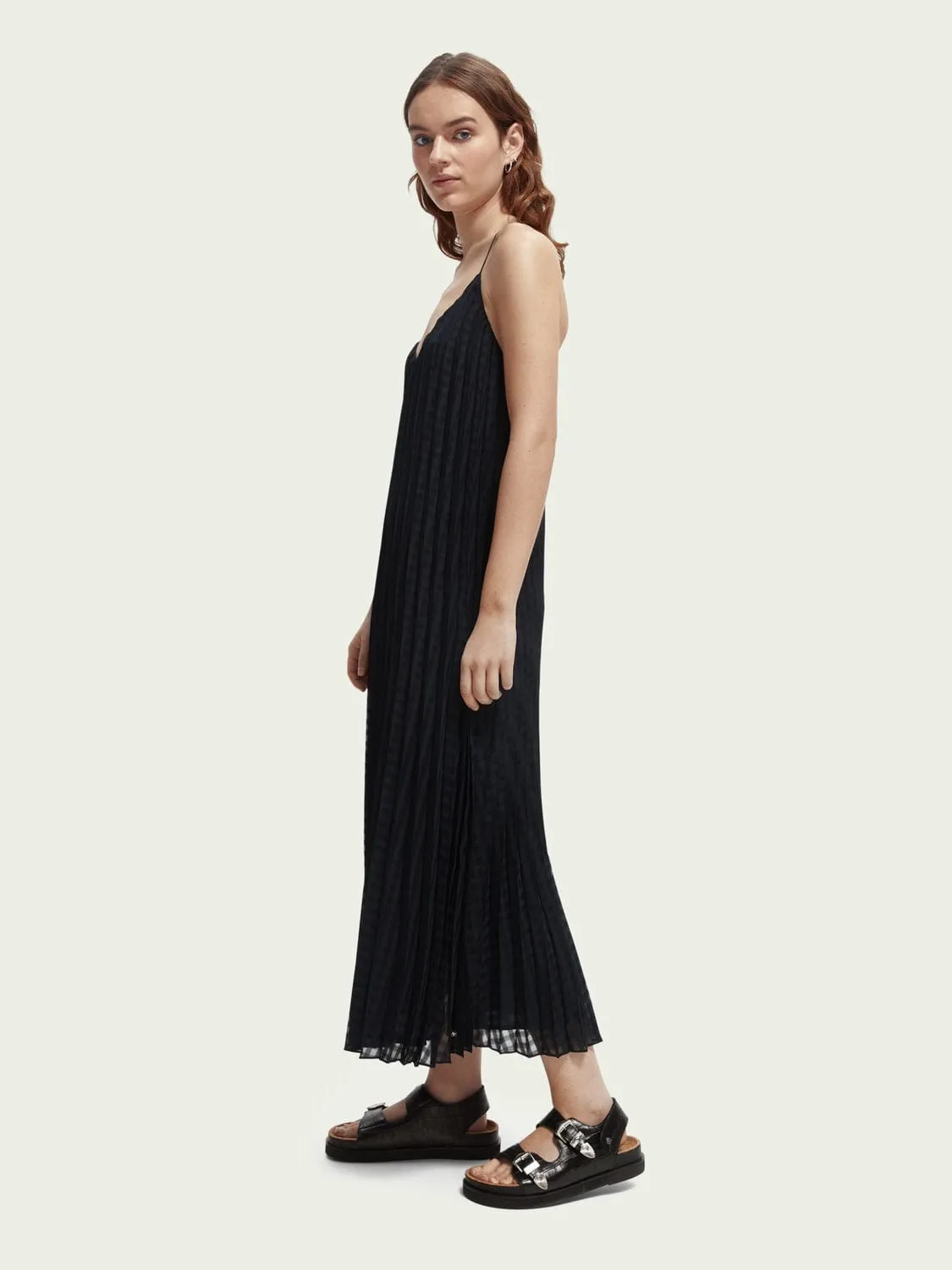 Checked Midi Dress With Pleats sold by Plenty product image thumbnail 3