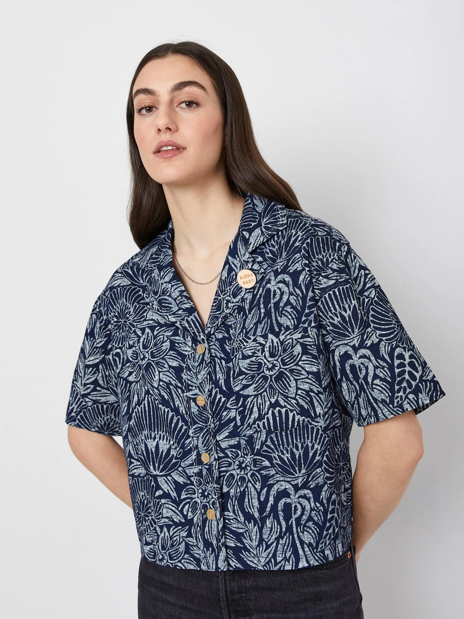 Indigo Print Beach Shirt sold by Plenty product image thumbnail 3