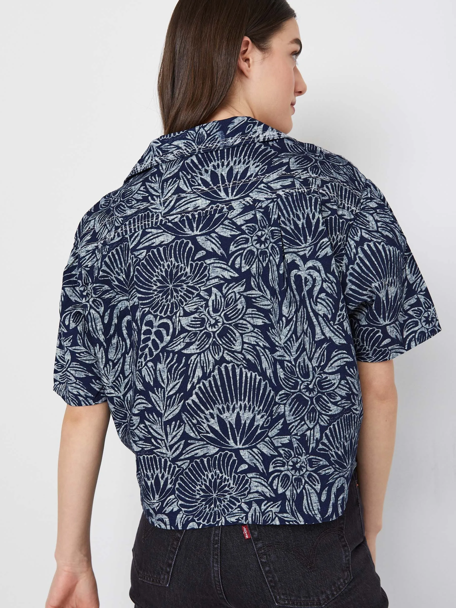Indigo Print Beach Shirt sold by Plenty product image thumbnail 4
