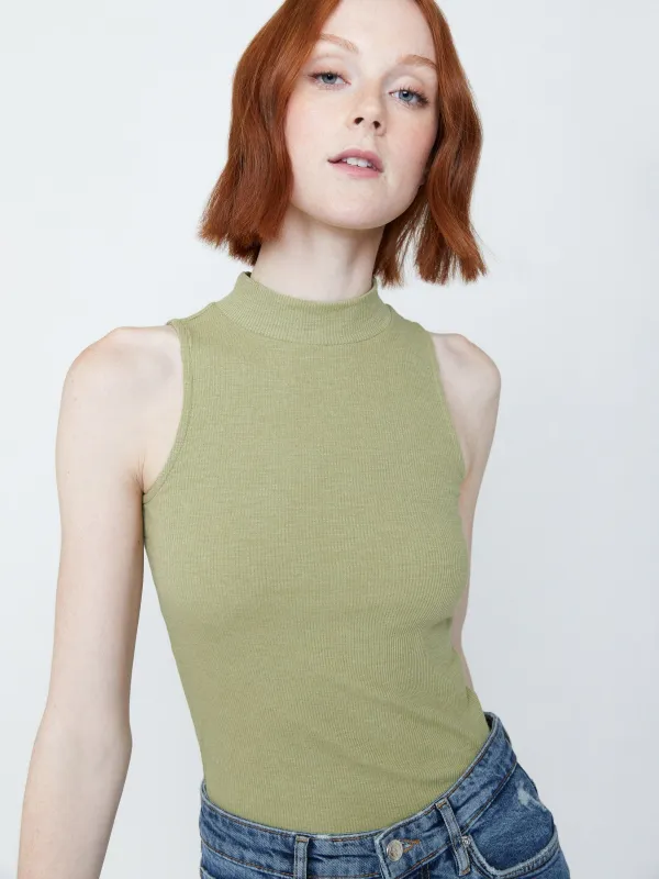 Rayne Mockneck Crop Top sold by Plenty