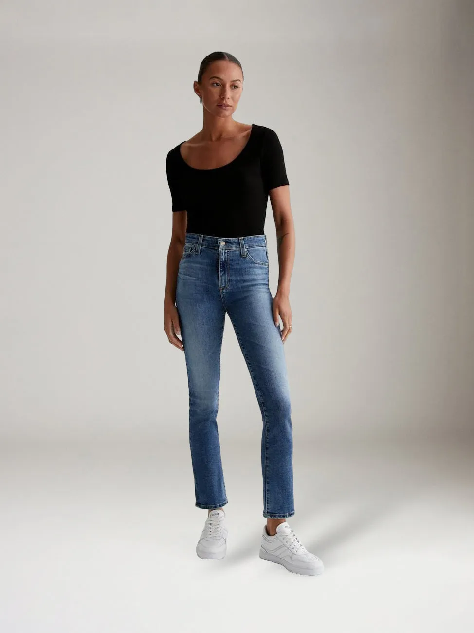 Mari Midrise Slim Straight Leg Jeans - 15 Year Shoreline sold by Plenty