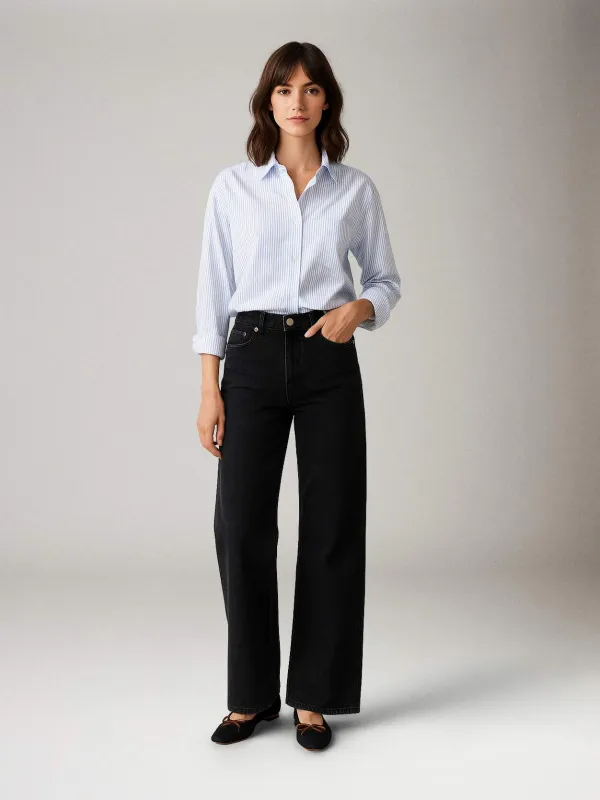 Ribcage Wide Leg Jeans sold by Plenty