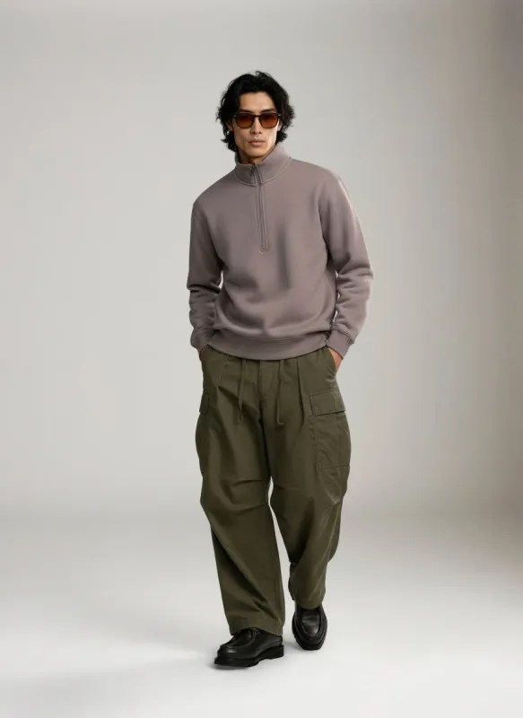 Midweight Fleece Half-Zip Pullover sold by Plenty