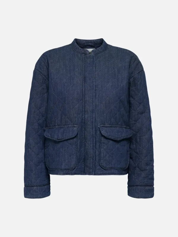 Hallie Quilted Denim Jacket sold by Plenty