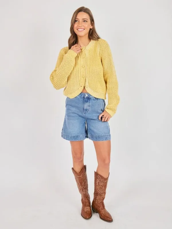 Sunroof Tulip Hem Cardigan sold by Plenty