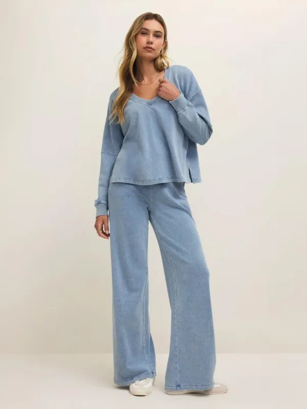 Hunter Denim Knit Pants made by Z Supply