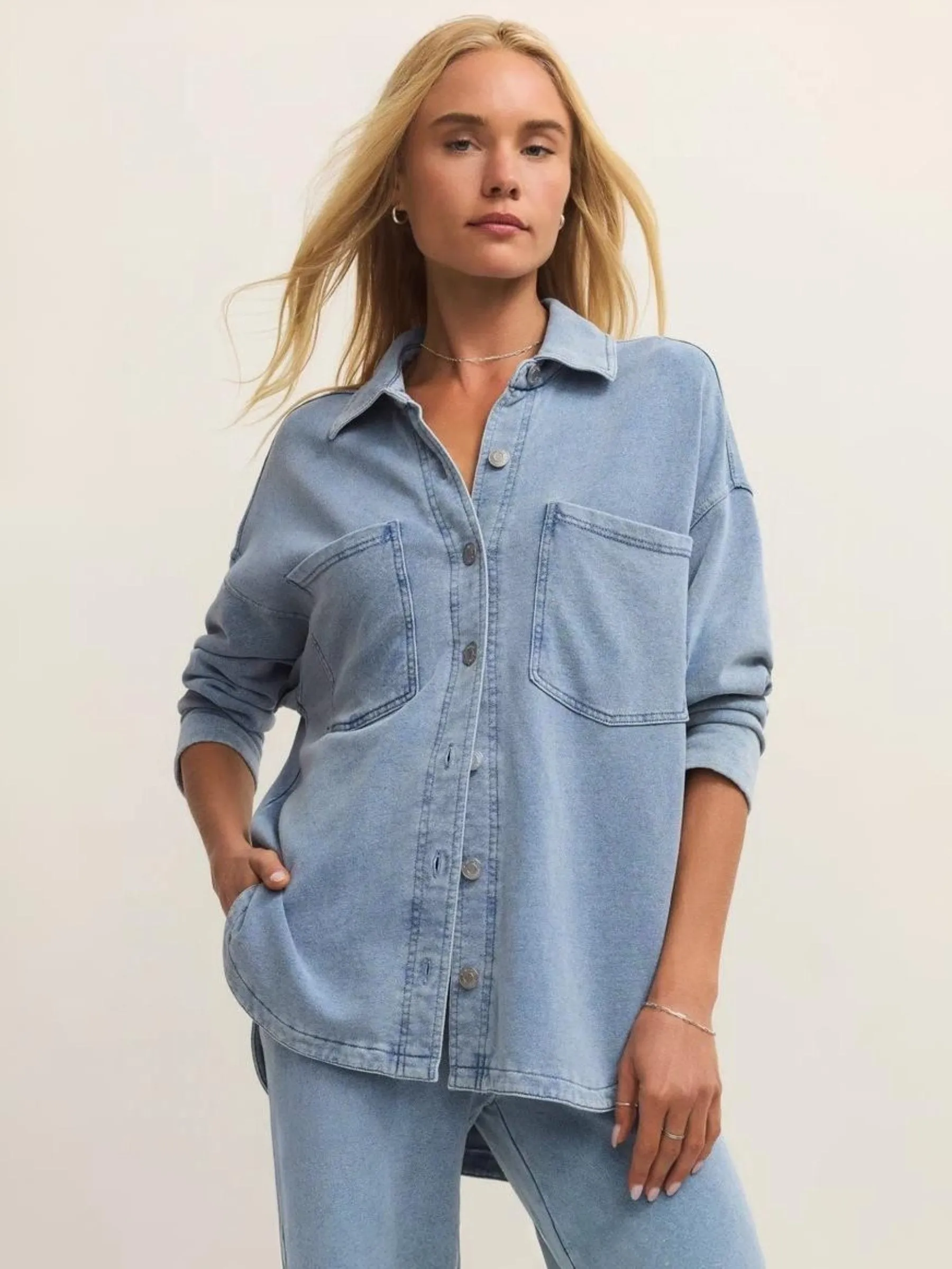 All Day Denim Knit Jacket sold by Plenty product image thumbnail 2