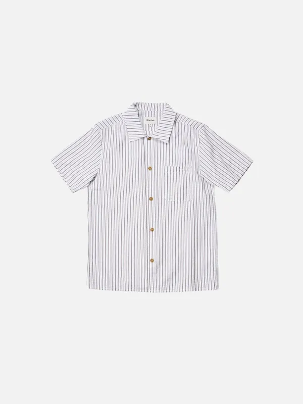 Seersucker Stripe Shortsleeve Shirt sold by Plenty