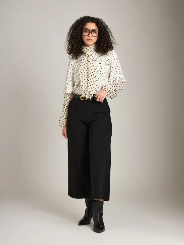 Amy Pintuck Cropped Wide Leg Pants sold by Plenty