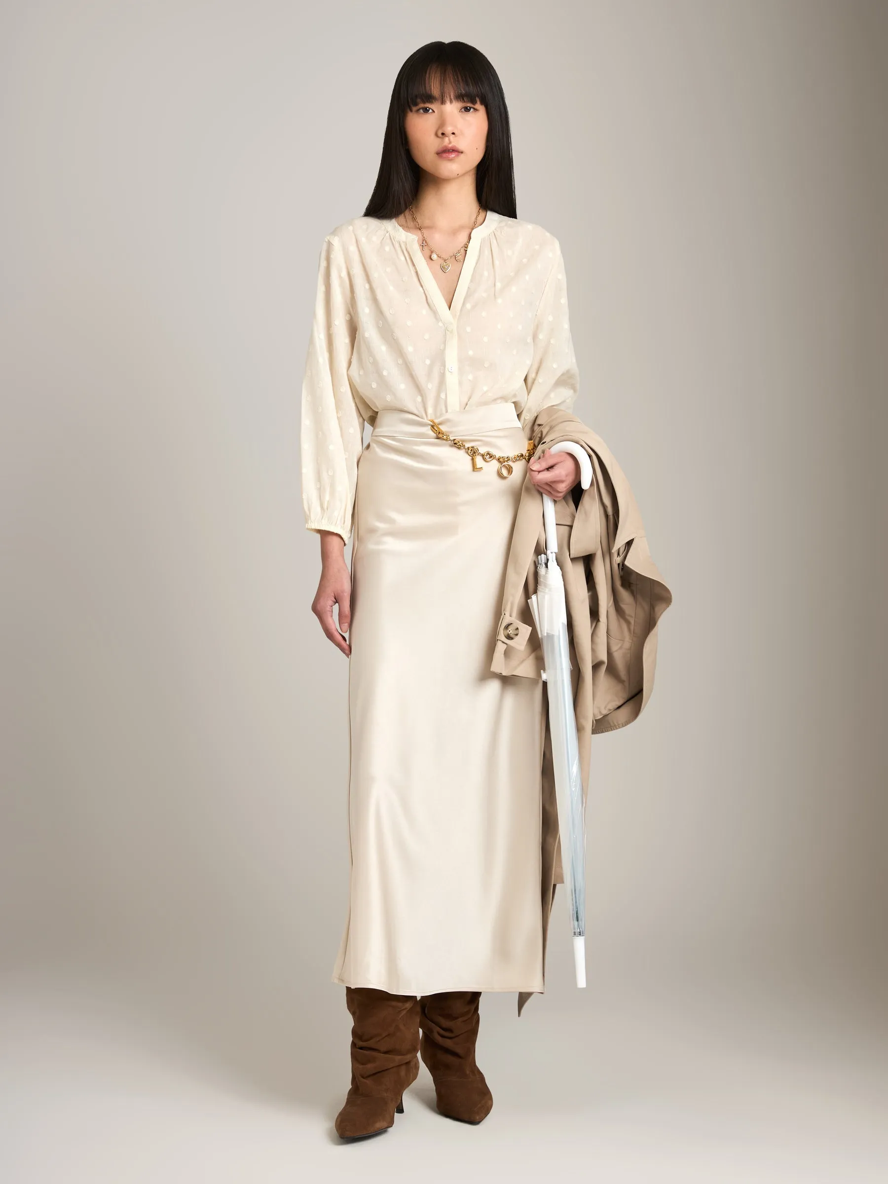 Etta Button Blouse sold by Plenty