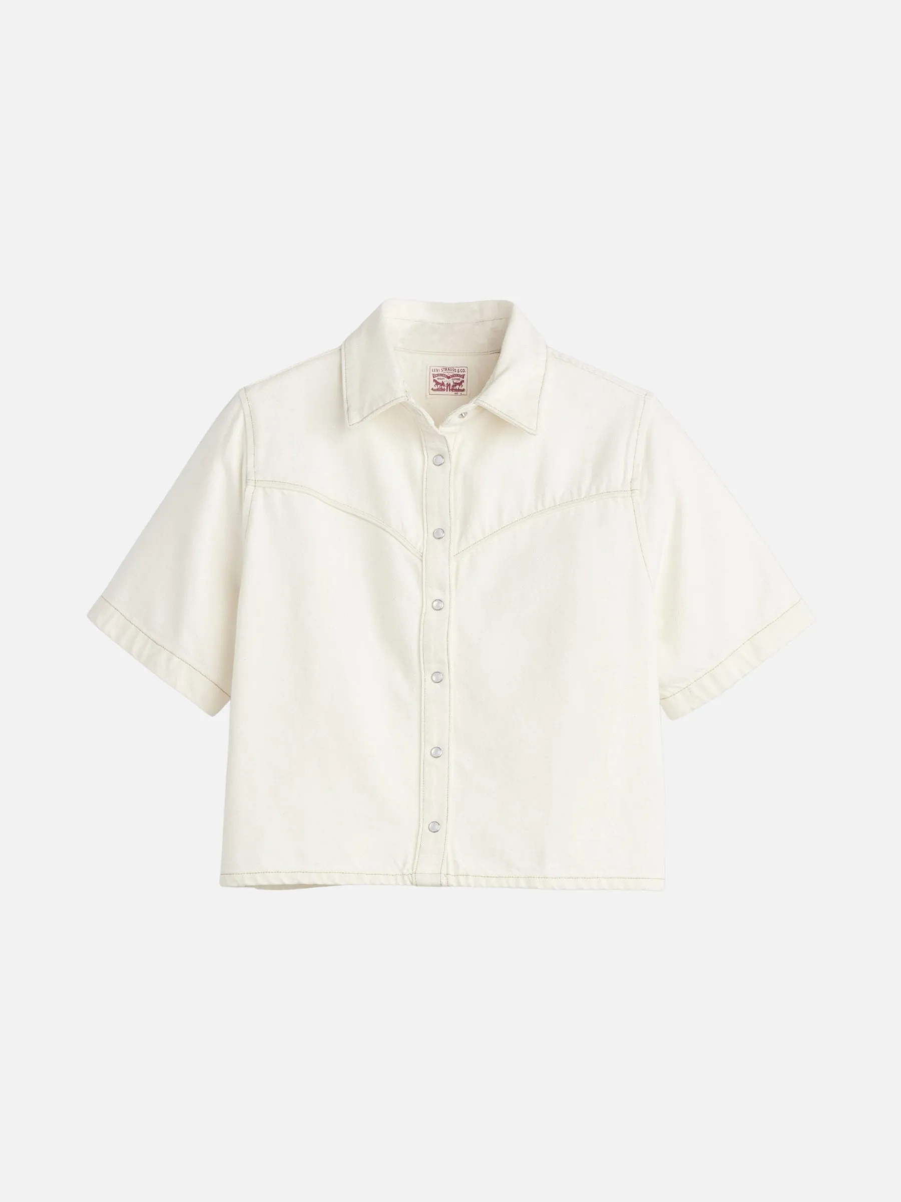 Logan Shortsleeve Denim Shirt sold by Plenty