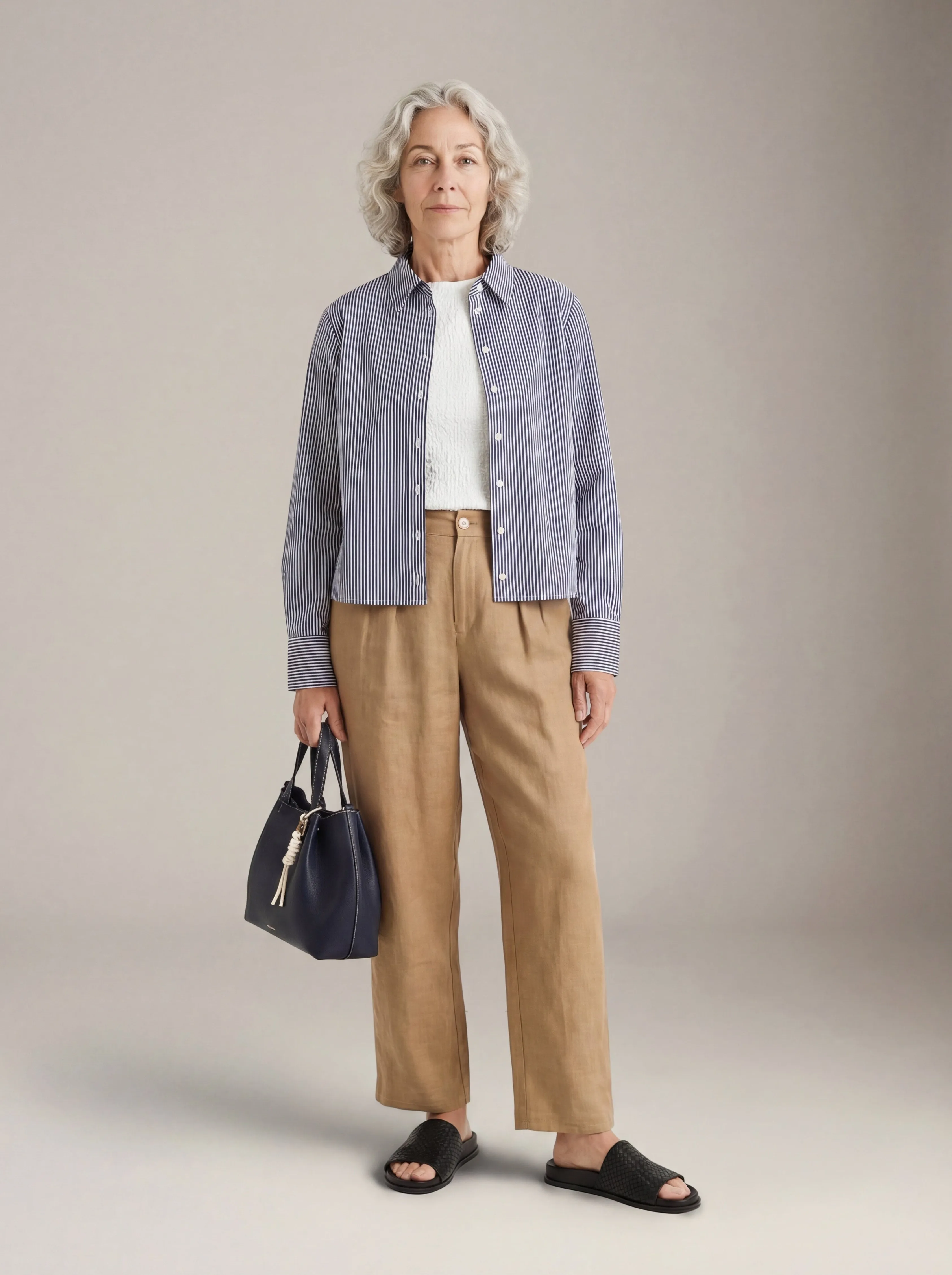 Minji Stripe Button Up Shirt sold by Plenty