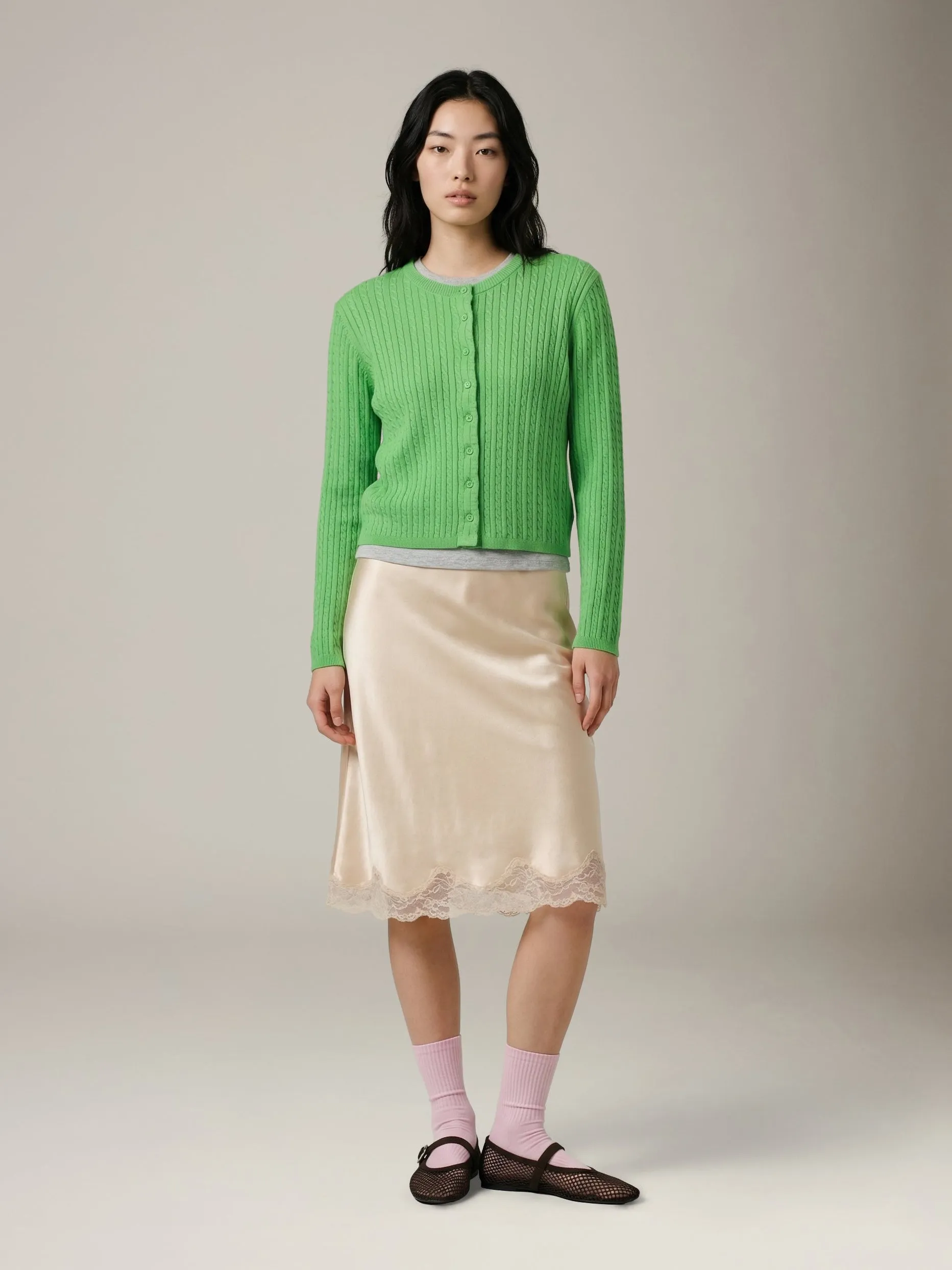 Cable Crewneck Cardigan sold by Plenty product image thumbnail 5