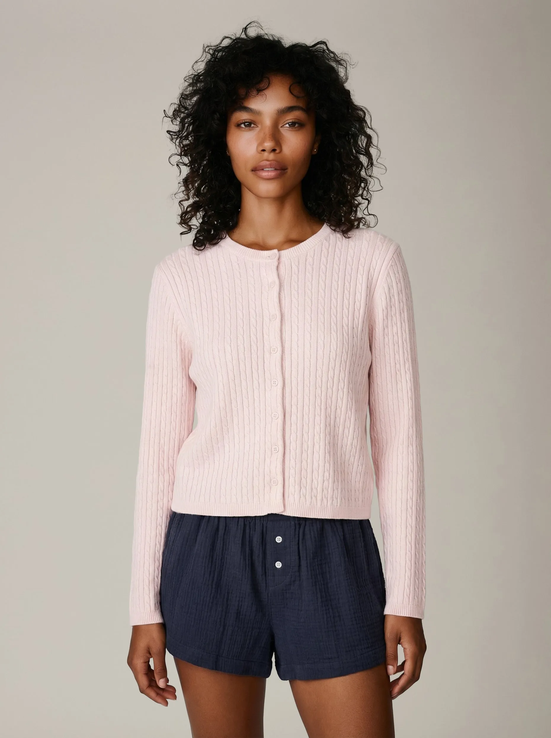 Cable Crewneck Cardigan sold by Plenty product image thumbnail 4