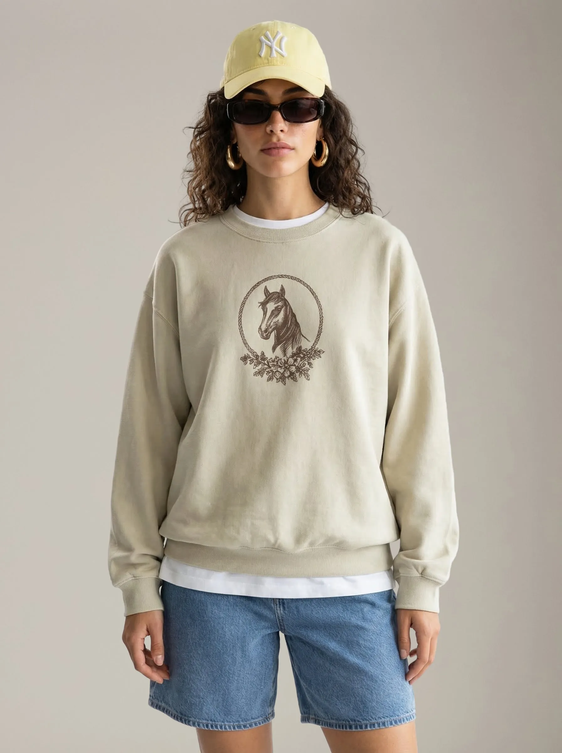 Horse Embroidered Sweatshirt sold by Plenty product image thumbnail 2