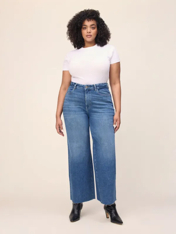 ICN Crop Wide Leg Jeans - Extended Sizing made by Plenty