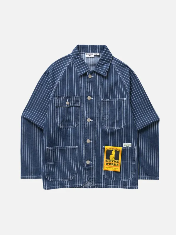 Pinstripe Denim Coverall 2.0 made by Service Works