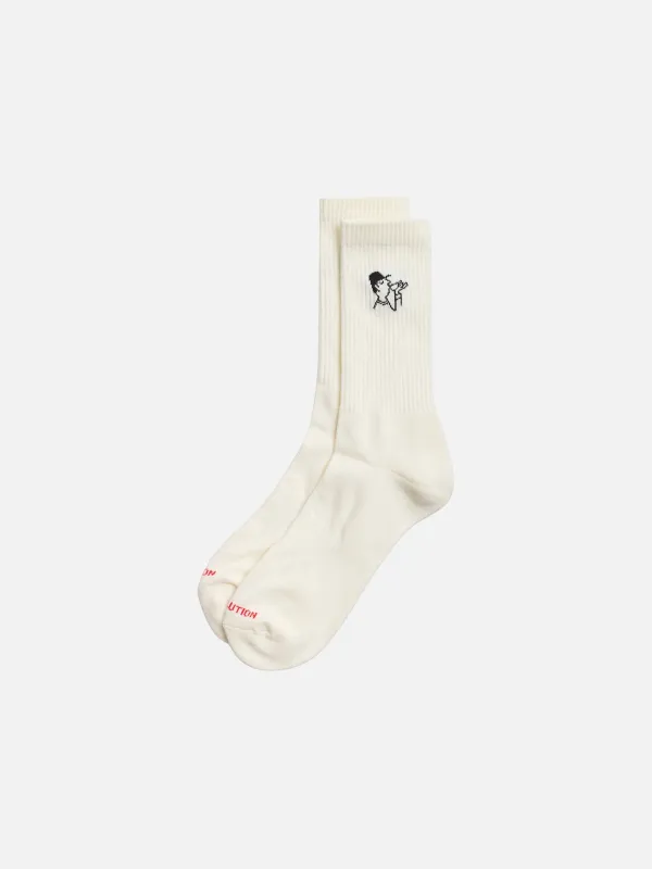 Jacquard Coffee Crew Socks made by Revolution